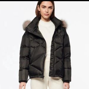 down coat fur. collar